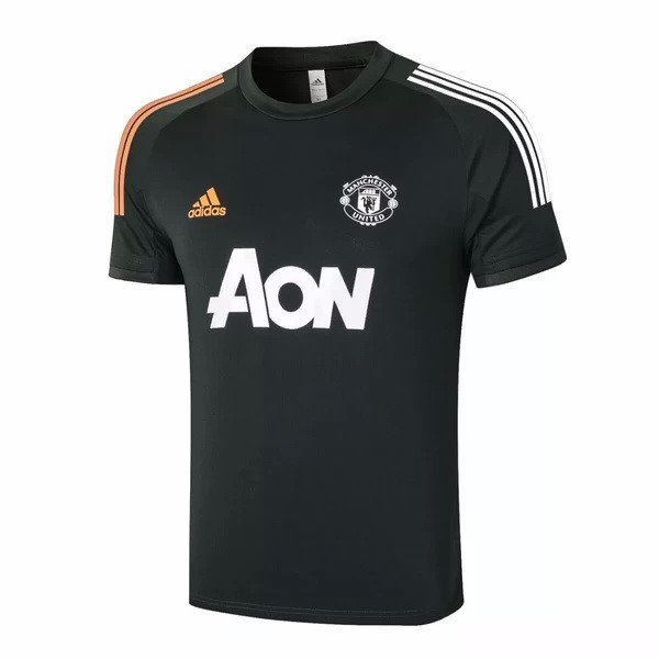 Trainingsshirt Manchester United 2020-21 Schwarz Weiß